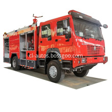 SINOTRUK HOWO 4X4 Foam dry powder fire engine